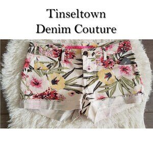 Wet Seal Tinseltown Floral Denim Shorts NWT Sz 5